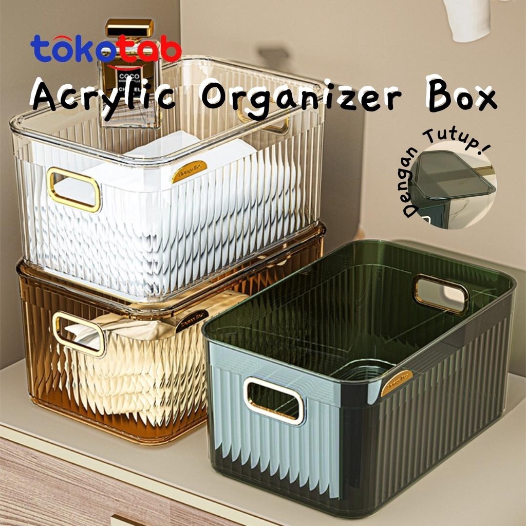 Tokotab - Box Penyimpanan Serbaguna Storage Box Kotak Penyimpanan Acrylic Transparan Box Make up Ski