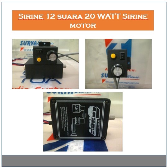 Sirine 12 suara 20 watt, Sirine Motor