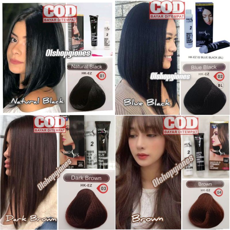 Diosys Hair Color cat rambut Coffee coklat kopi sepaket oxydant developer