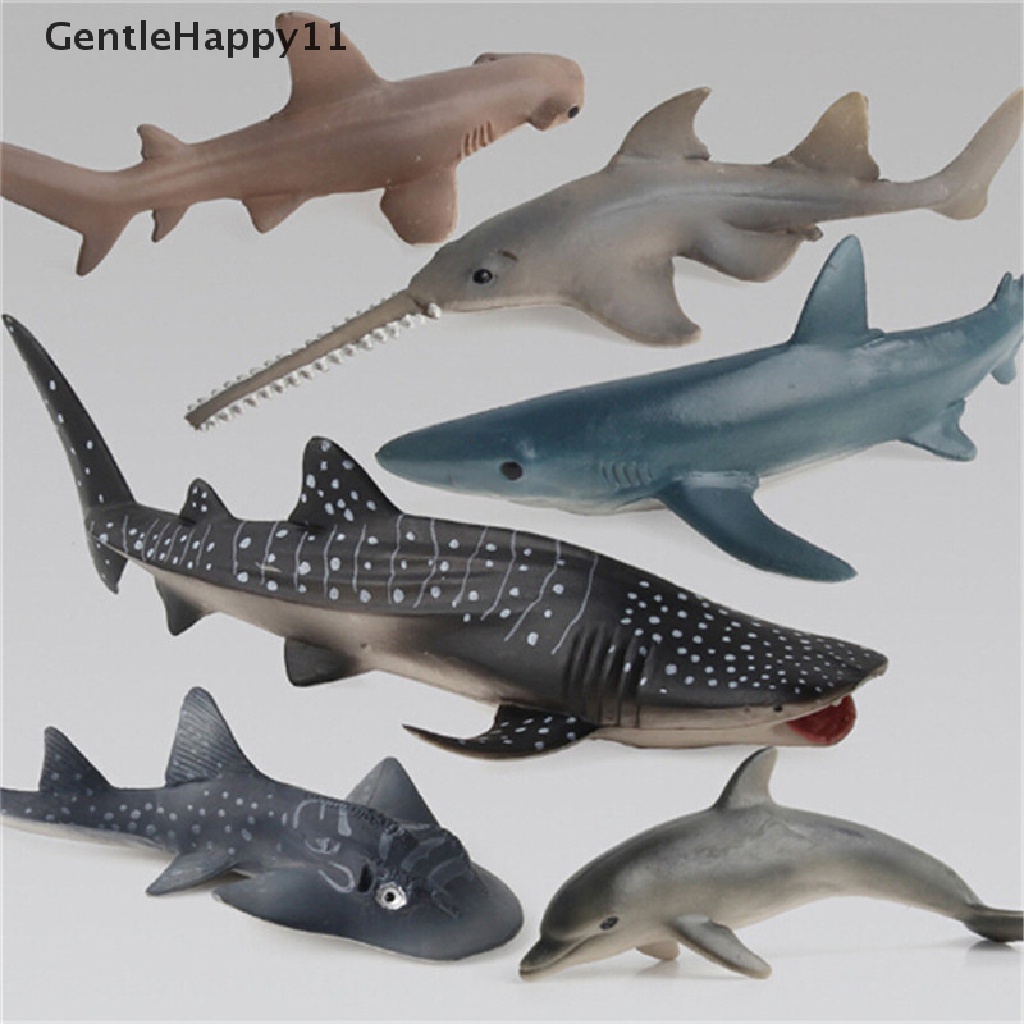 Gentlehappy Ocean Sealife Animals Whale Turtle Shark Model Mainan Hadiah Edukasi Anak id