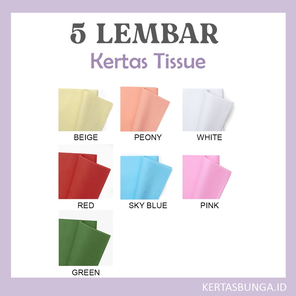 Jual Lembar Flower Wrapping Kertas Tissue Flower Paper Kertas