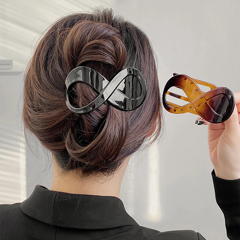 Jepit Rambut Bentuk Cakar Duckbill Bahan Plastik Non slip Ukuran Besar Untuk Wanita