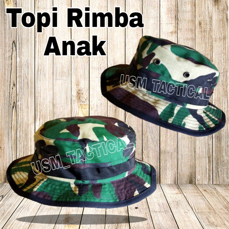 Topi Rimba anak loreng TNI / topi rimba anak laki laki dan perempuan