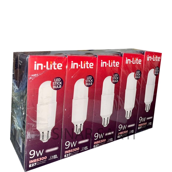 INLITE Lampu LED Stick Tabung 6w 9w 12w 15w INBS300 PAKET Isi 5 pc