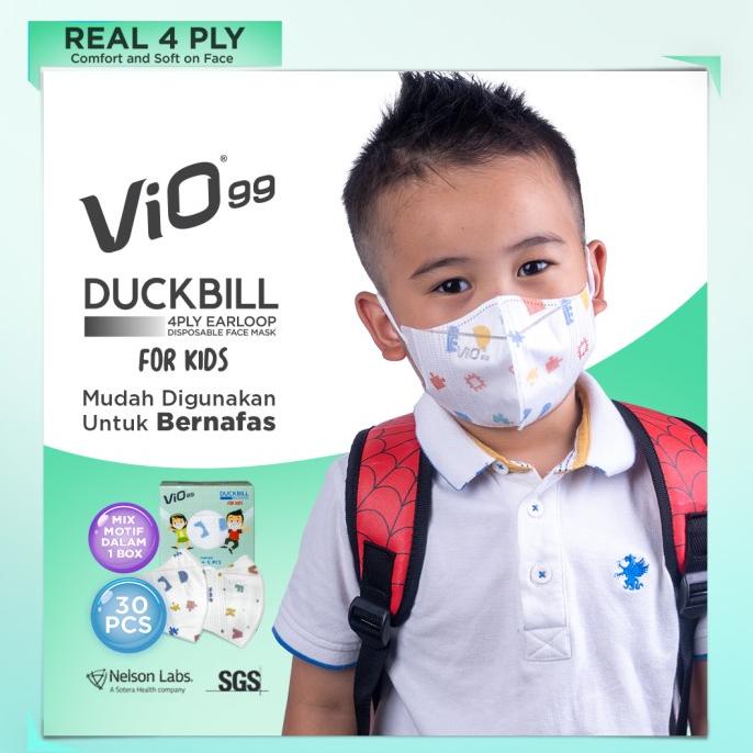 Vio Mask Duckbill Kids 4 Ply - Masker Duckbill Kids Mix Motif 4 Ply