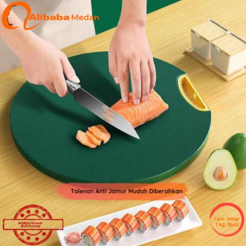 Jual Talenan Bulat Anti Jamur Anti Slip Aesthetic Round Cutting Board