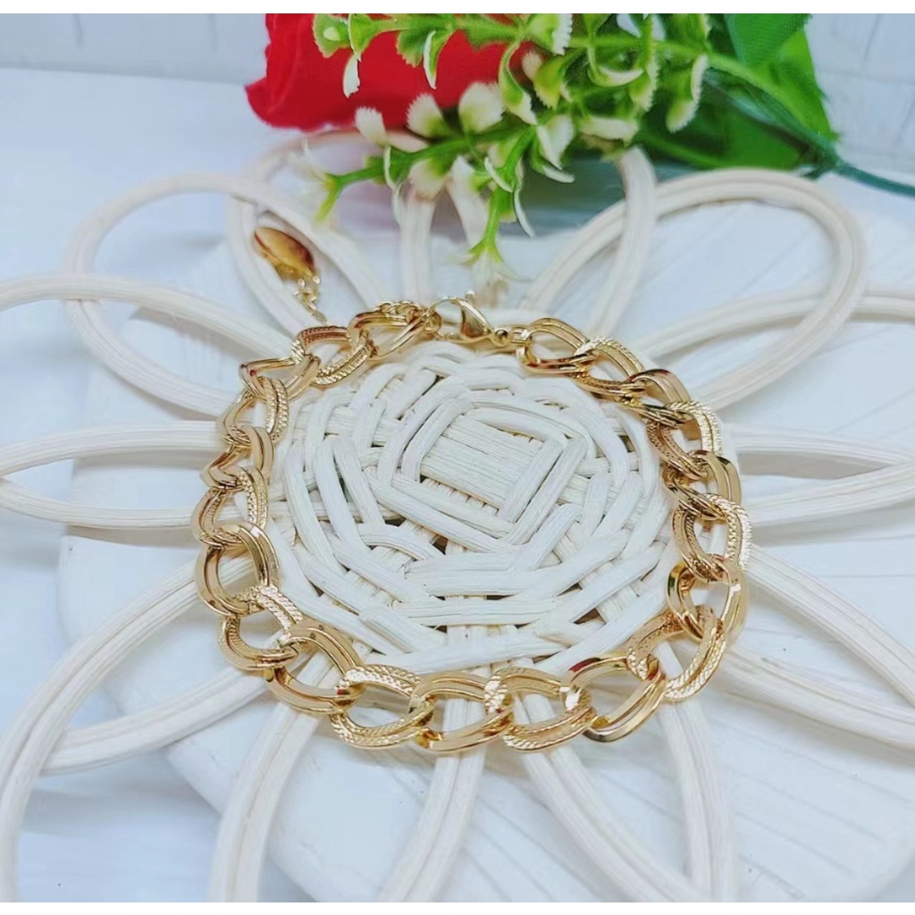 Gelang Titanium Rantai Terbaru Perhiasan Wanita Jewelry w125