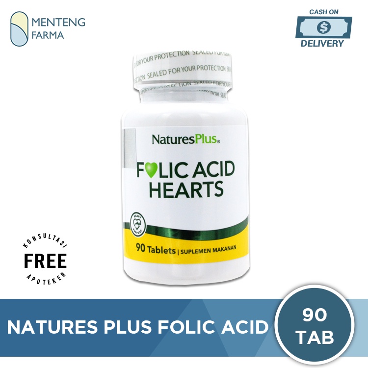 Natures Plus Folic Acid 90 Tablet - Asupan Asam Folat untuk Kehamilan