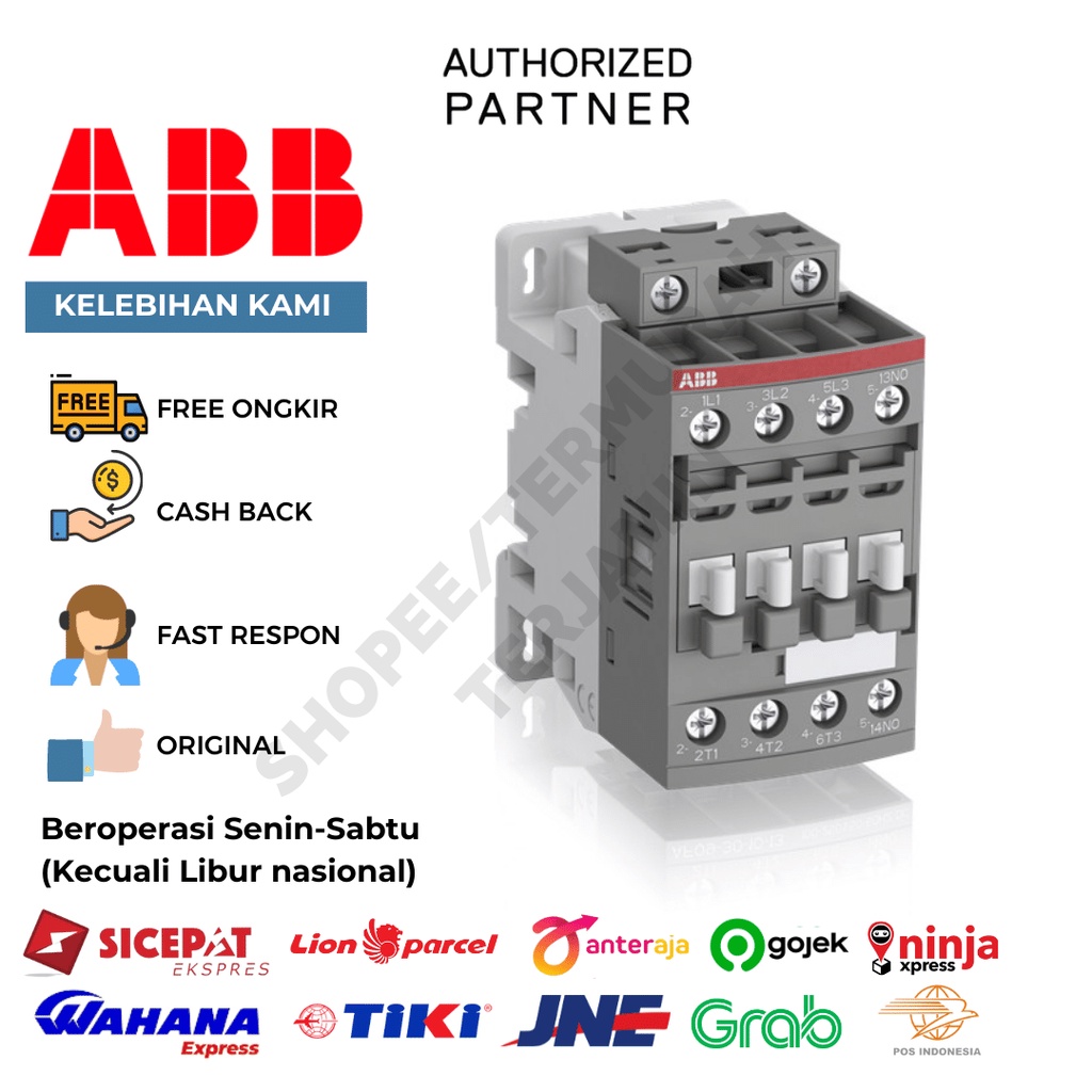 ABB 1SBL137001R1201 CONTACTOR 3PHASE AF09-30-01-12 48-130V 4KW 1NC