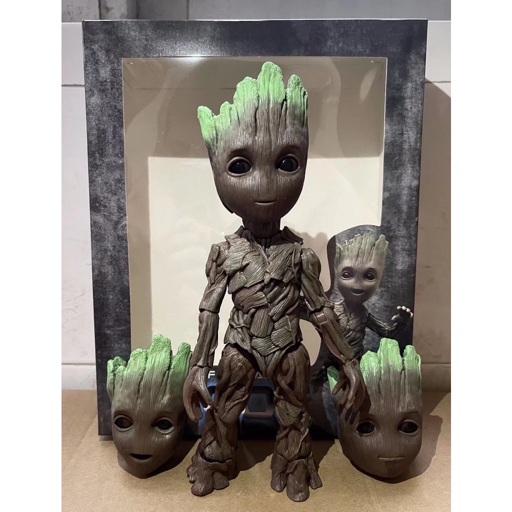 Mainan Action Figure Groot Guardians of The Galaxy Vol 2 Baby Tree Man Ukuran 1: 1 26cm Dengan Kotak Hadiah