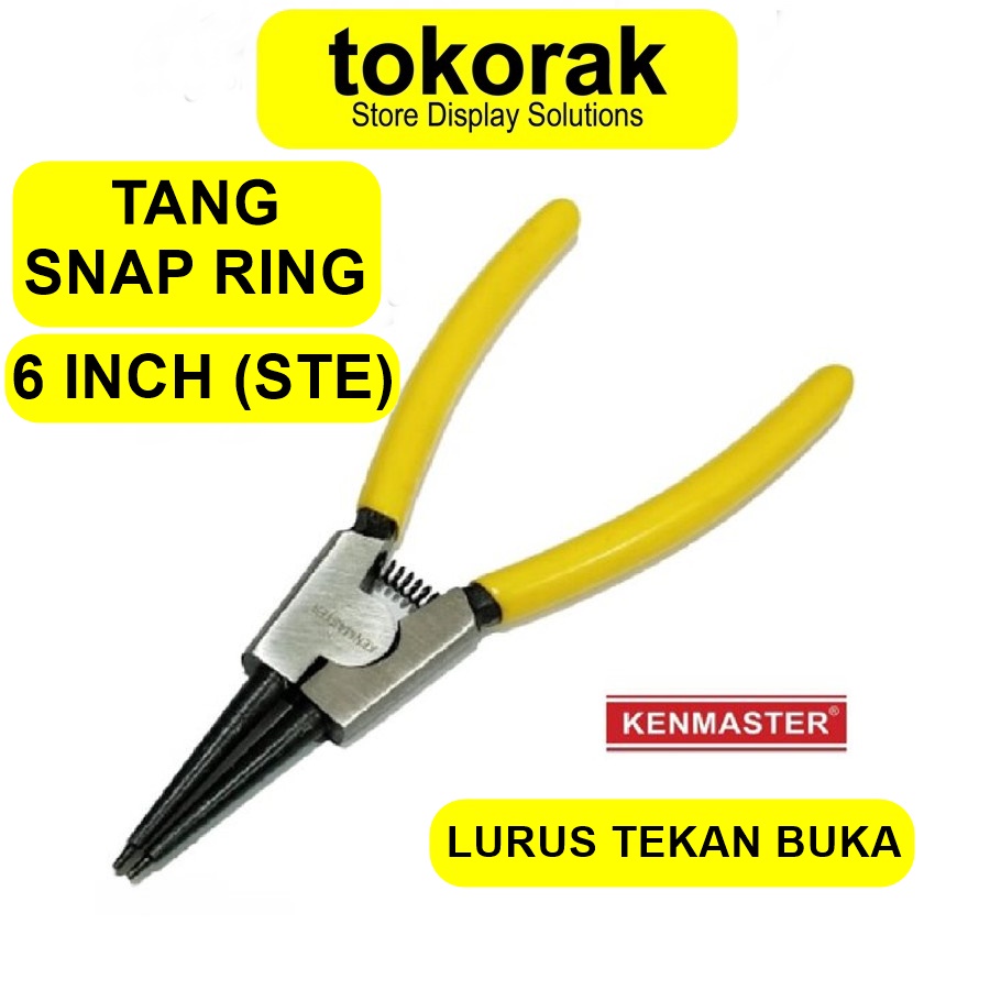 TANG SNAP RING 6 INCH KENMASTER TANG CIRCLIP LURUS TEKAN BUKA (STE)