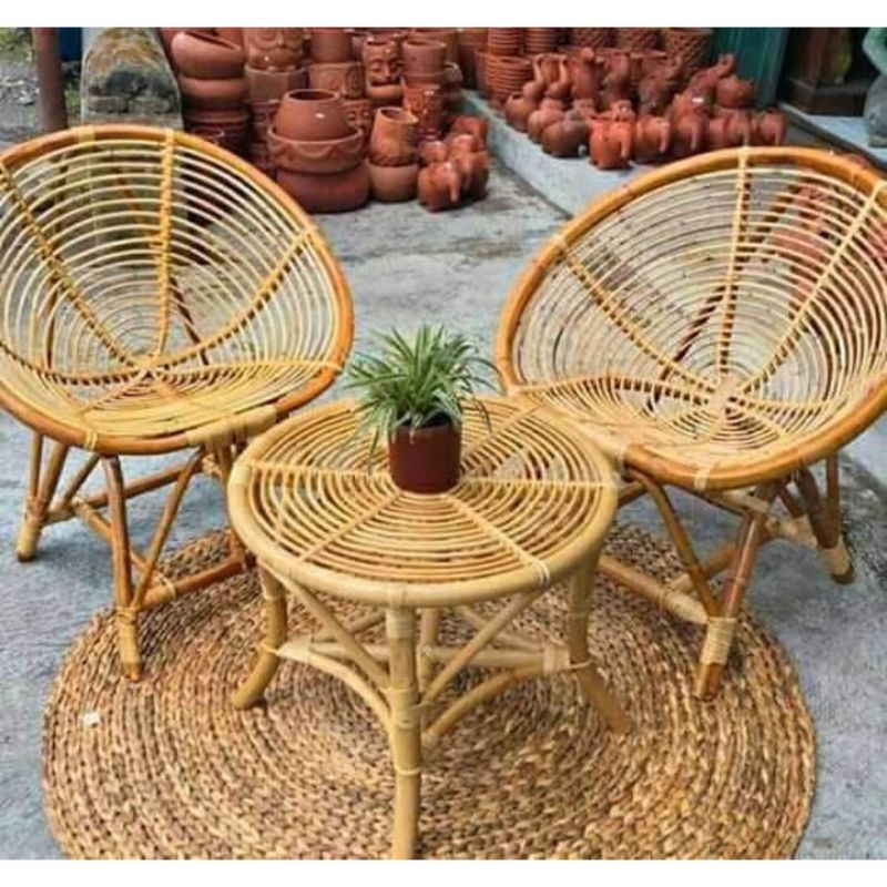 Jual Kursi Teras Rotan Asli Model Kerang Shopee Indonesia 3986