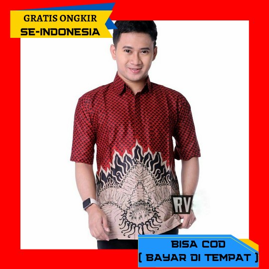 Batik Premium Agrapana Nala Atasan Kemeja Baju Batik Pria Lengan Panjang Pakaian Laki Laki Modern El