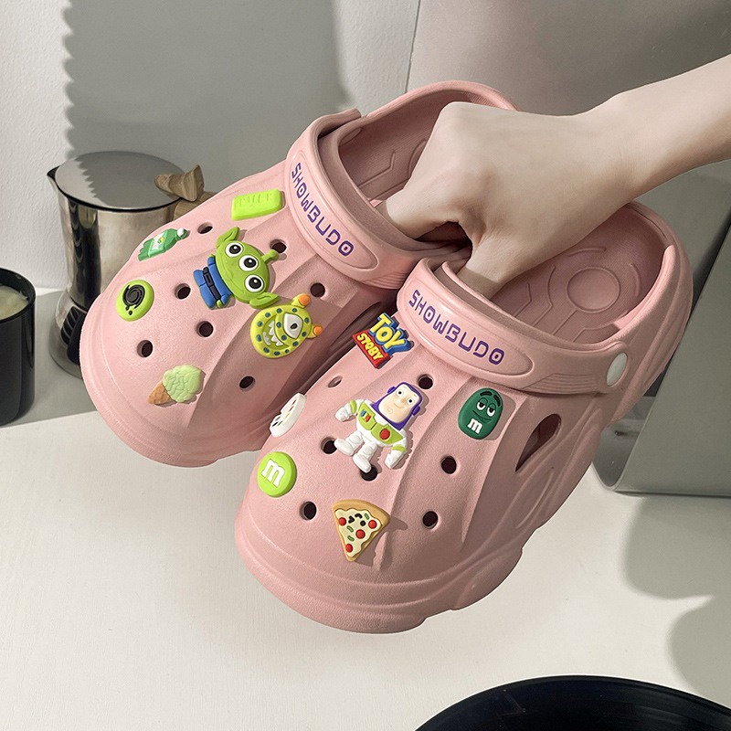 littlekiddoss Sendal Clog Wanita Import Sandal Bapao Pigglet Buzz Toy Bear Bae Clog Jibblitz Bkk Sendal DIY Jiblitz Perempuan SD2211