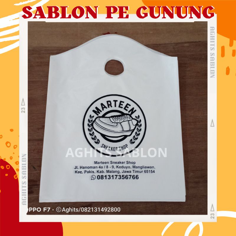 

Sablon Plastik PE Plong Gunung 35x45