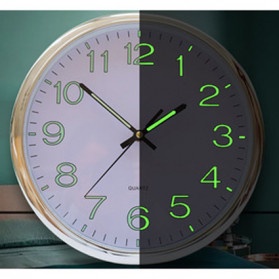 Jam Dinding Quartz Creative Design Model Luminous- White