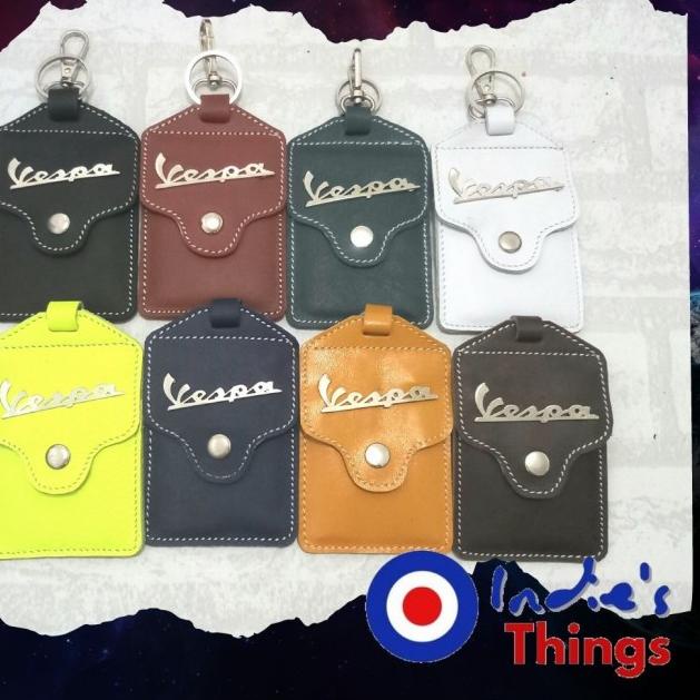 Dompet Kunci/Dompet STNK - Vespa Emblem - Hitam