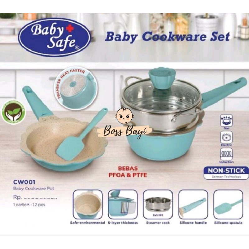 BABY SAFE - Cookware Set Non Electric CW001/ Peralatan Memasak Premium untuk MPASI