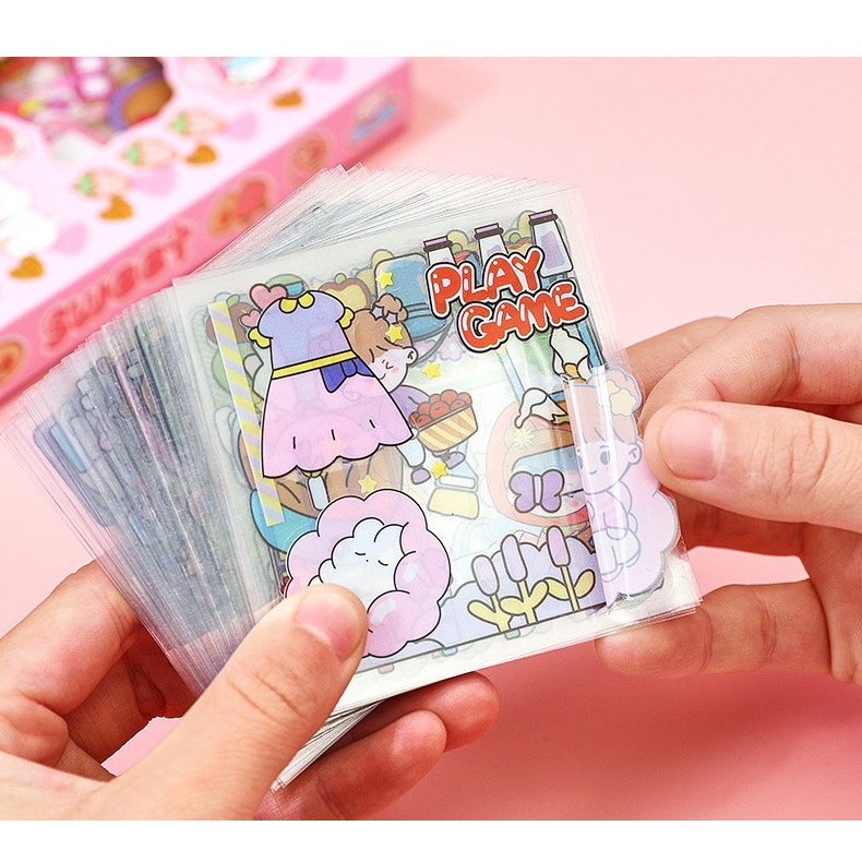 Sticker  Aesthetic Lucu Momo Stiker Anti Air Tumblr DIY Hp/Stiker Motif Kartun Lucu ala Korea Dekorasi Buku Diary Memo Catatan Harian Anak Sekolah Alat Tulis Bahan Stiker Transparant Bisa Untuk Kado Ulang Tahun GUDANG