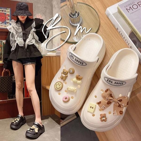 Sandal Baim / Sandal Jelly Fuji / Sandal wanita classic Bae Clog platform Jibbitz / Sandal Fashion Wanita Mode Bae Clog 8558-4