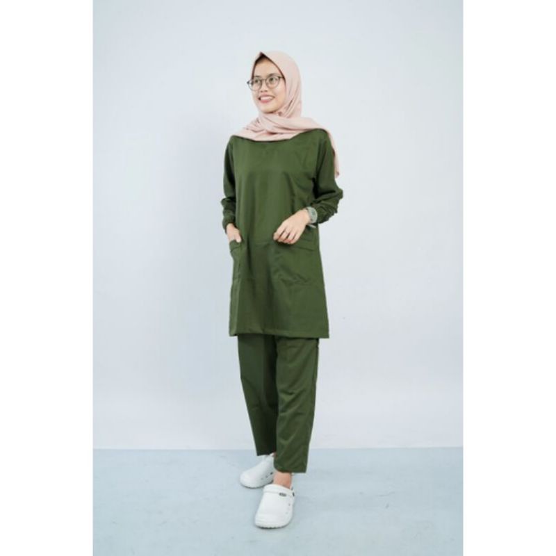 Baju OK Toyobo Original Baju Tunik Free Masker+Caps