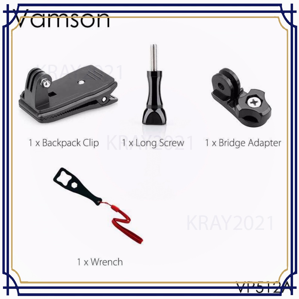 Clip Clamp Mount 360 Rotary for GoPro / Xiaomi Yi - VP512