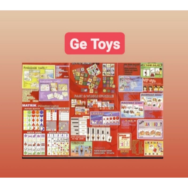 GE TOYS MAINAN EDUKATIF PAKET KARTU TERAPI WICARA SERI 2/ALAT TERAPI WICARA BALITA DAN ANAK/PENGEMBANGAN BAHASA BICARA