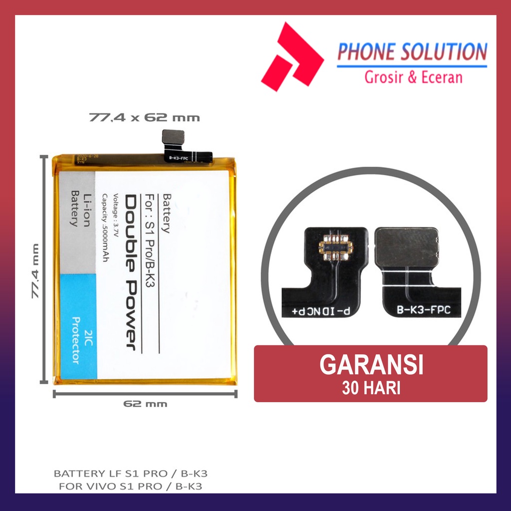 Baterai Vivo S1 Pro / Baterai Vivo B-K3 // Supplier LCD Vivo - Garansi 1 Bulan