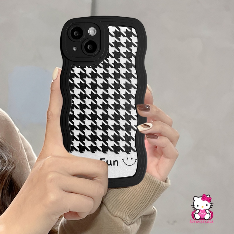 Soft Case Tpu Motif Houndstooth Cover Samsung A50 A04s A50s A30s A32 A13 A23 A12 M22 A03s A53 A52 A22 A21s A52s A33 A23 M11 M22 A31 M32