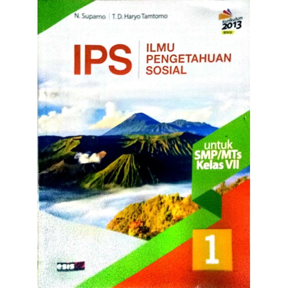 BUKU IPS SMP/MTS KELAS VII PENGARANG N.SUPARNO T.D HARYO TAMTOMO