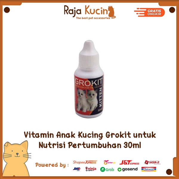 Grokit 30ml Vitamin Pertumbuhan Anak Kucing Kitten