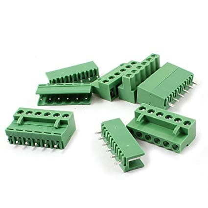 Terminal Block Konektor Plugable 5.08 mm 6 pin Screw Hijau 6p Lurus