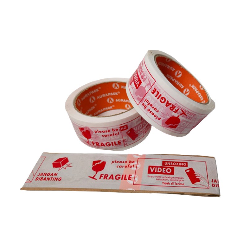 

Lakban Fragile Video Unboxing Aurapack Putih Ukuran 45 mm x 50 m