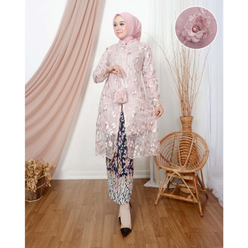 One Set Kebaya Tunik Busui Kebaya Wanita Modern Kebaya Pesta Kebaya Lamaran Kebaya Wanita Kebaya