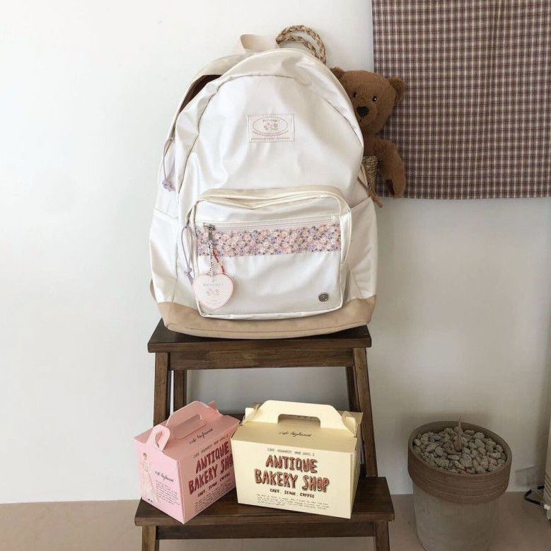 tas rangsel sekolah tas motif bunga tas sekolah tas ransel sekolah korea tas sekolah wanita backpack kanvas backpack sekolah Sera Korean niche design floral stitching backpack tas sekolah mahasiswa ransel komputer kapasitas besar baru wanita