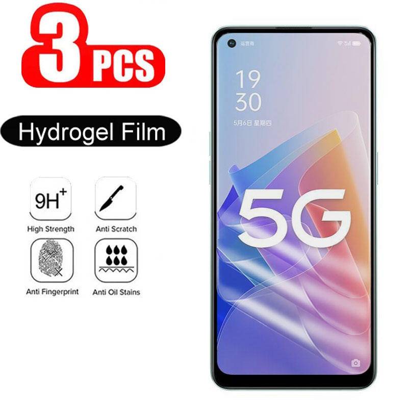 3pcs Film Pelindung Layar Hydrogel HD Untuk Oppo A12 A52 A72 A92 A93 A33 A53 A73 A15 A15s A54 A74 A95 A16K A16 A76 A5 A9 2020 4G 5G