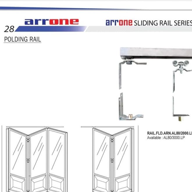 Rel Pintu Lipat Alumunium 3M