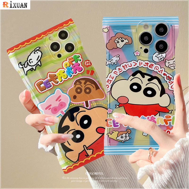 Soft Case TPU Motif Kartun RIXUAN Untuk iPhone 14 13 12 11 Pro MAX 7 8 Plus 6s Plus XR 14 Plus X XS MAX