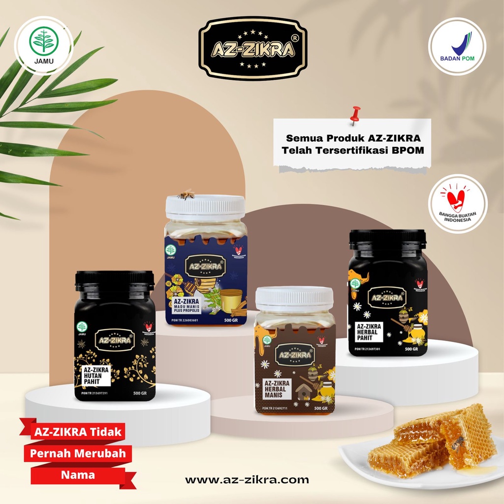 

[ 500 gram ] Madu Hutan Super Az Zikra Original - Madu Herbal Pahit Azzikra - Madu Hitam Pahit BPOM
