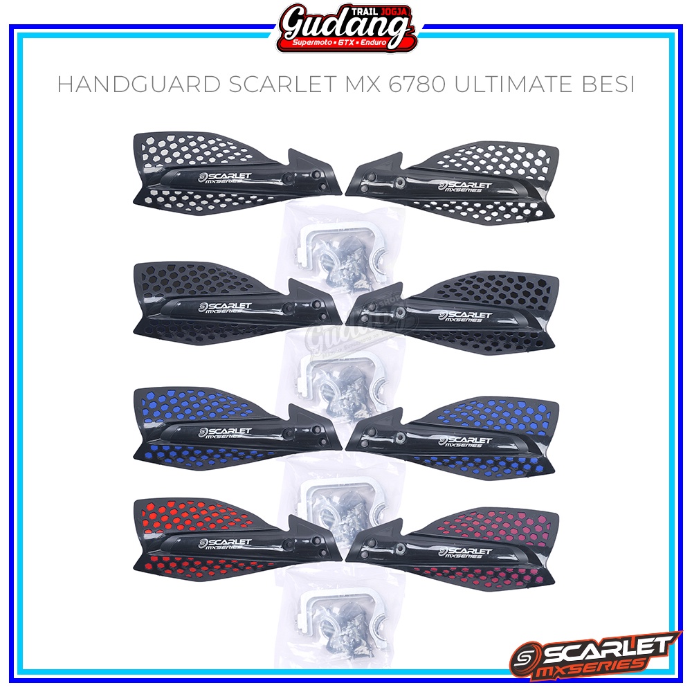 Handguard Cross Pelindung Tangan SCARLET 6780 Ultimate Besi KLX 150 BIGFOOT DTRACKER NEW CRF 150L WR 155 KTM 250 Universal