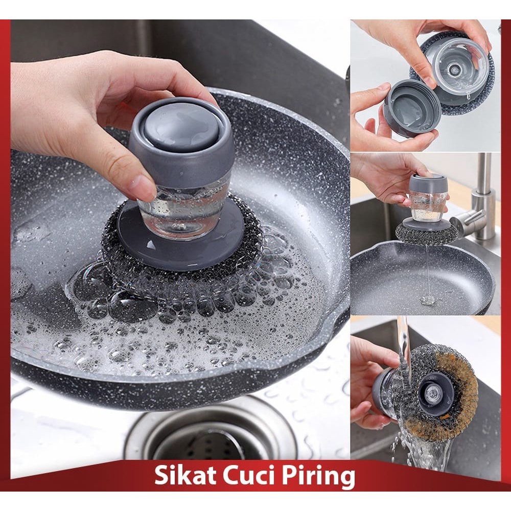 PROMO SPONS CUCI PIRING KAWAT STAINLESS STELL DAN SPONS PET PLASTIK