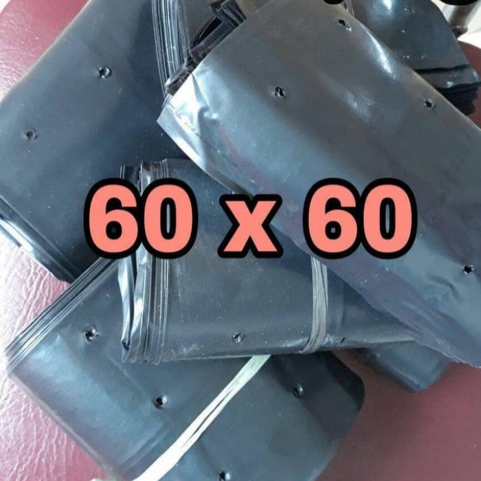 polybag ukuran 60x60 plastik tebal (10pcs) - Hitam