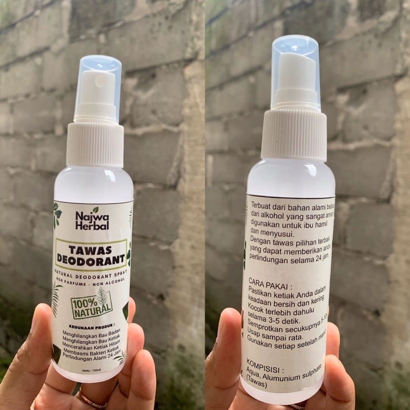 Najwa herbal (tawas deodorant) model spray 100ml