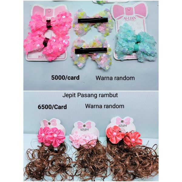 JEPIT PASANGAN ANAK MOTIF HARGA/CARD ISI 2PCS