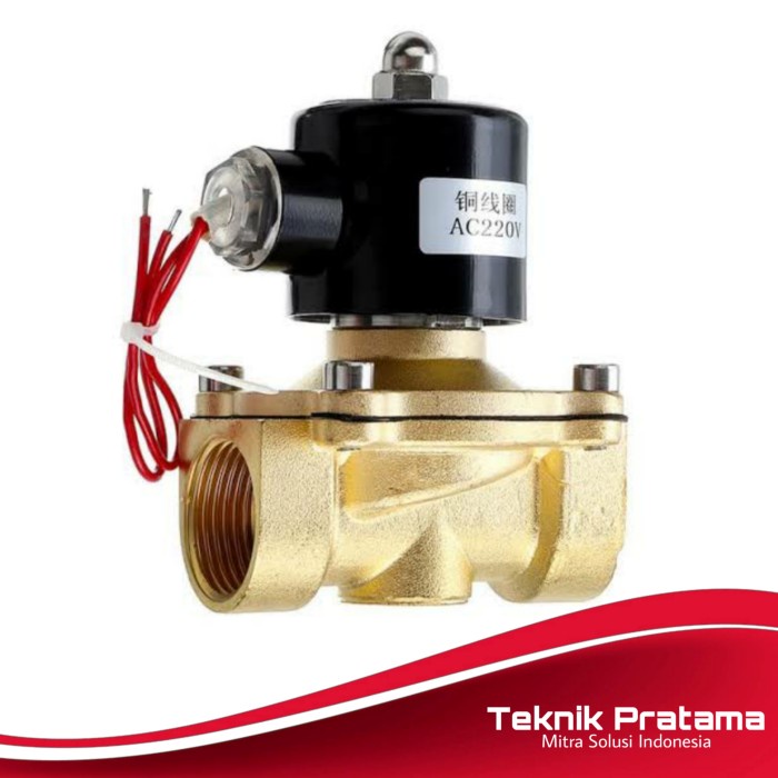 Solenoid Valve kuningan 2 way 3/4"(26mm) Normal Close 220v ac/24dc