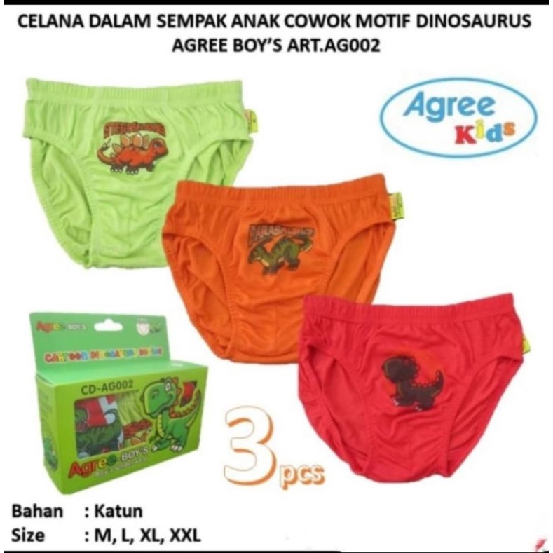 Celana dalam anak agree AG 002 motif dino