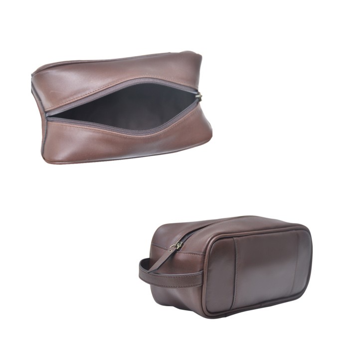 Clutch Pria Tas Pouch Kulit Asli/Tas Pouch Kulit/Pouch Pria - Dopp Kit