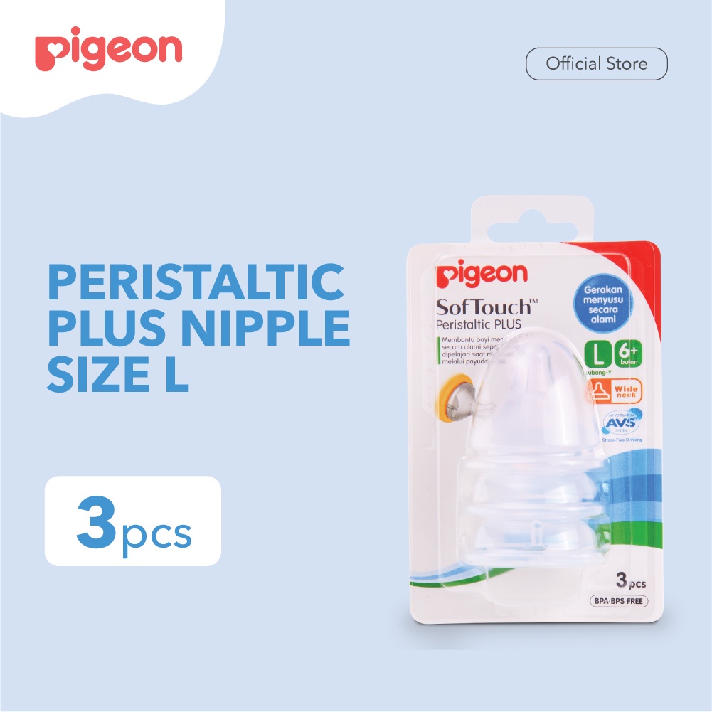 PIGEON Dot Peristaltic Plus Soft Touch Wideneck 3 pcs | S | M | L | Dot Bayi