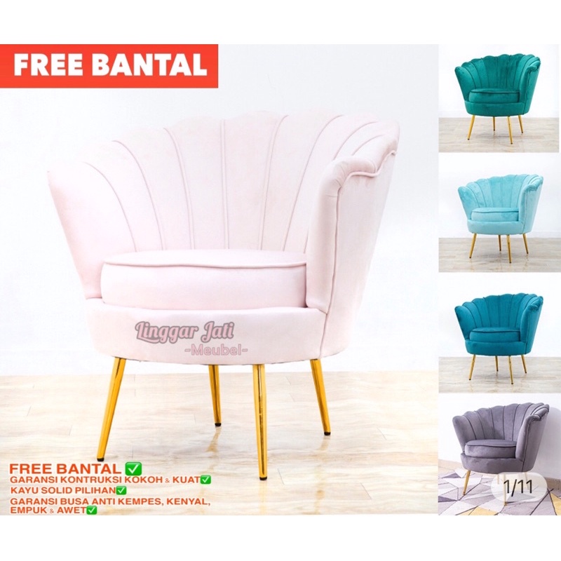 Sofa Kerang Minimalis/ Sofa Kerang Ruang Tamu/ Sofa Kerang Pelaminan