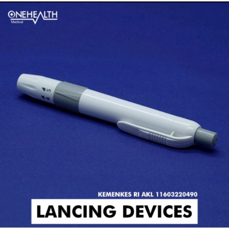 Lancing Device Otomatis / Pen Pencoblos + 10 pcs Lancet Onehealth